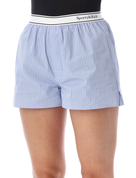 26FW 스포티앤리치 숏팬츠 SH01583300ST08 3916 LIGHT BLUE STRIPE - SPORTY & RICH