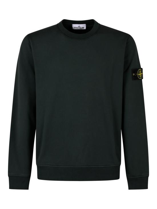 26FW 스톤 아일랜드 오가닉 코튼 플리스 레귤러 핏 크루넥 스웨트셔츠 6100060 S0051V005S DARK GREEN