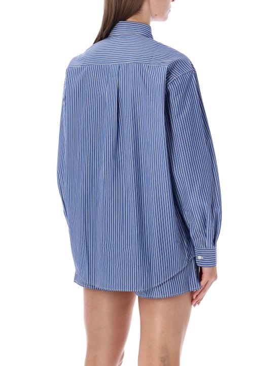 26FW 스포티앤리치 반팔 티셔츠 SI00683302ST02 3896 BLUE STRIPE - SPORTY & RICH