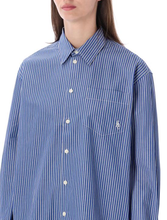 26FW 스포티앤리치 반팔 티셔츠 SI00683302ST02 3896 BLUE STRIPE - SPORTY & RICH