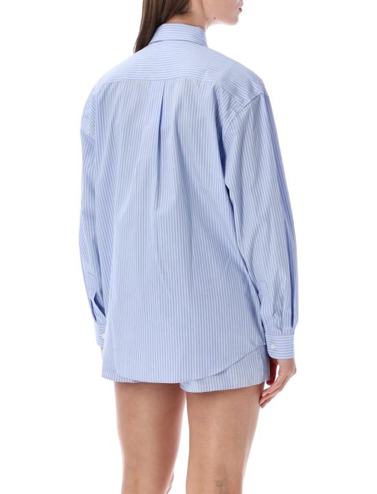 26FW 스포티앤리치 반팔 티셔츠 SI00683302ST08 3916 LIGHT BLUE STRIPE - SPORTY & RICH