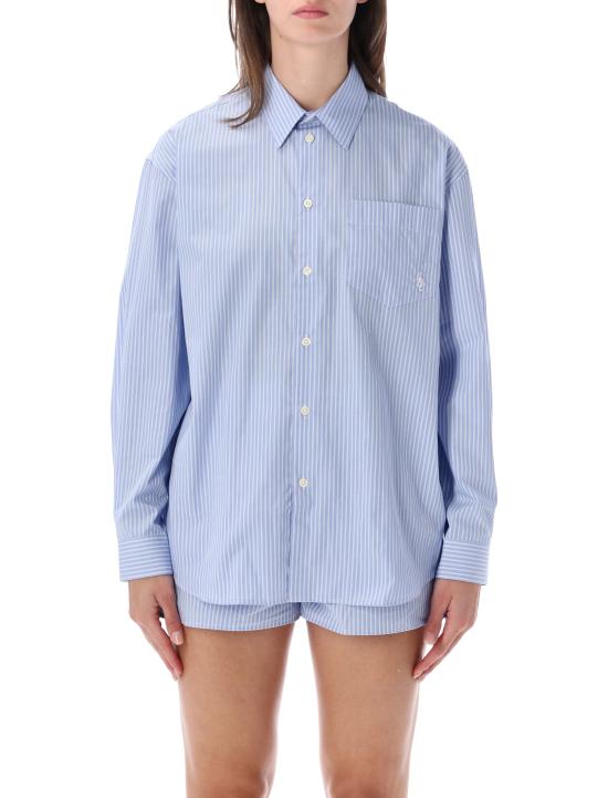 26FW 스포티앤리치 반팔 티셔츠 SI00683302ST08 3916 LIGHT BLUE STRIPE