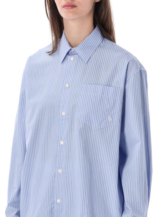 26FW 스포티앤리치 반팔 티셔츠 SI00683302ST08 3916 LIGHT BLUE STRIPE - SPORTY & RICH