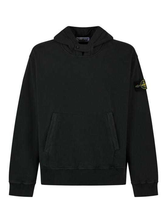 26FW 스톤 아일랜드 브러쉬드 오가닉 코튼 플리스 오버사이즈 핏 집업 후드 파우치 포켓 스웨트셔츠 6100023 S0A20V005S DARK GREEN