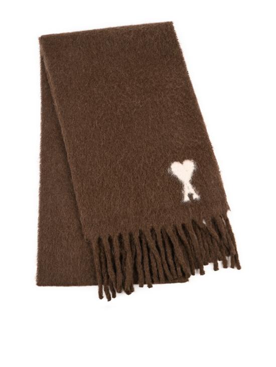 26FW 아미 알파카 아미 드 꾀흐 스카프 USF673 AW00042221 MARRON CHOCOLAT - AMI