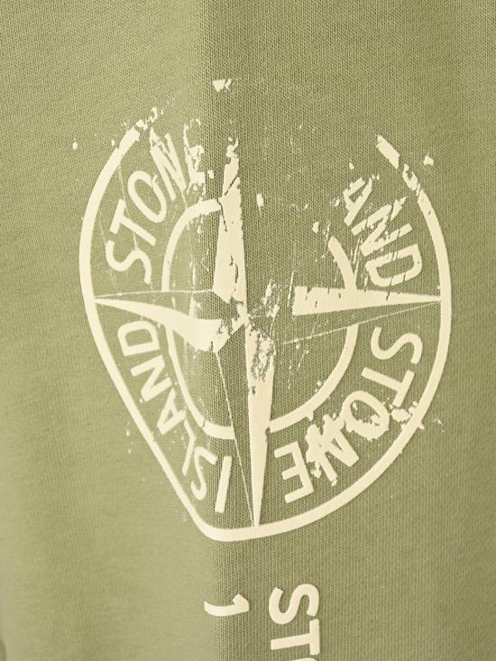 26FW 스톤 아일랜드 코튼 플리스 버티컬 플레이스먼트 후드 집업 6100009 S0467V005N LAUREL GREEN - STONE ISLAND