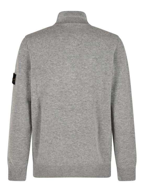 26FW 스톤 아일랜드 램스울 하프집 점퍼 5100040 S00A3V0M60 GREY MELANGE - STONE ISLAND