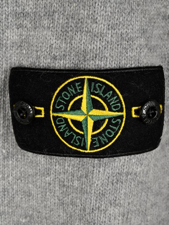 26FW 스톤 아일랜드 램스울 하프집 점퍼 5100040 S00A3V0M60 GREY MELANGE - STONE ISLAND