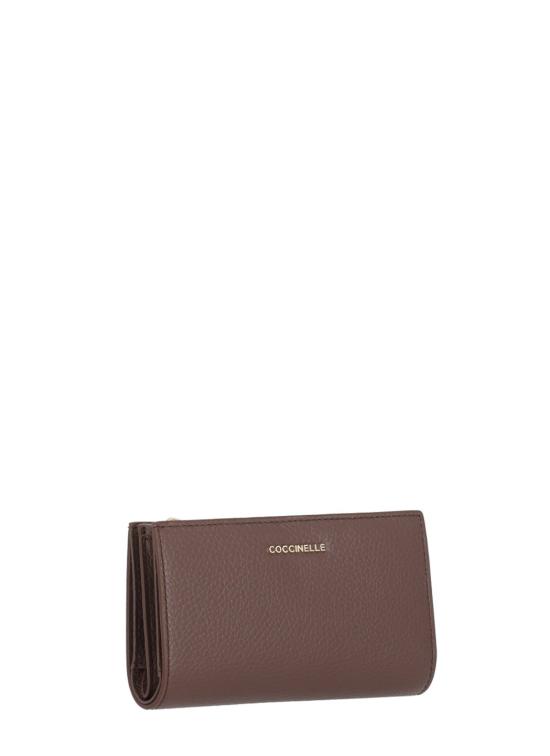 26FW 코치넬리 메탈릭 라지 월렛 E2MW511F101 METALLIC SOFTR49 BURGUNDY - COCCINELLE