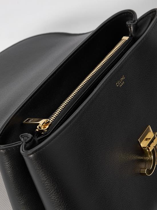 26FW 셀린느 미디움 니노 백 서플 카프스킨 117523FXK BLACK - CELINE