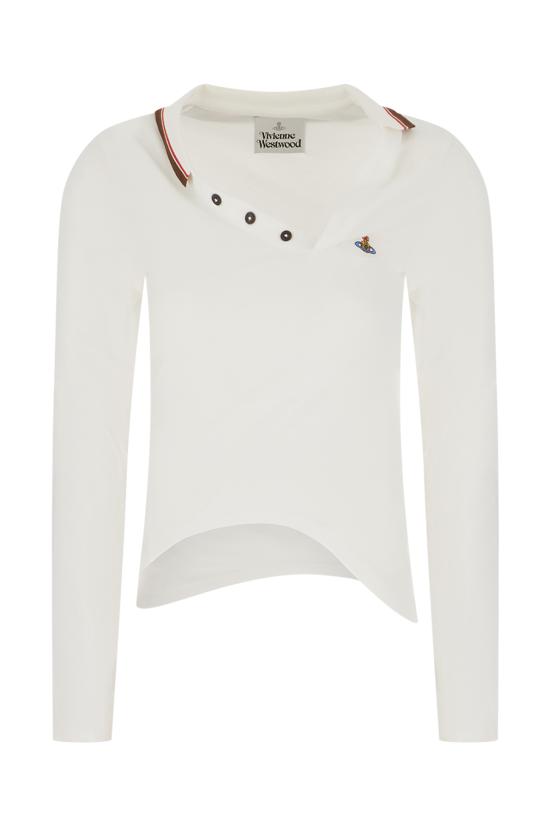 26FW 비비안웨스트우드 폴로 티셔츠 1H010007J00AU A401 WHITE