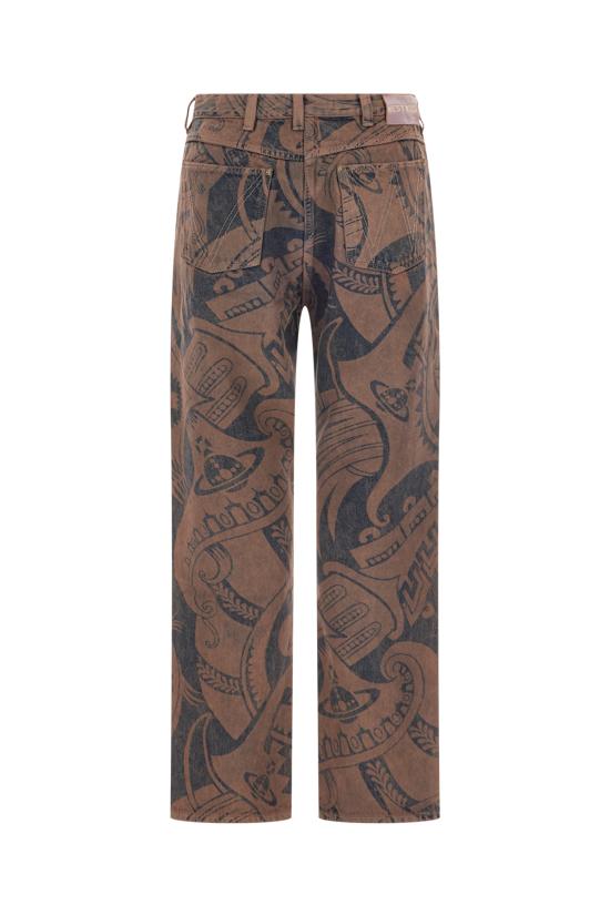 26FW 비비안웨스트우드 벨티드 스웨이드 가죽 자켓 3902000NW01P9 K408 RUST BIZARRE PRINT - VIVIENNE WESTWOOD