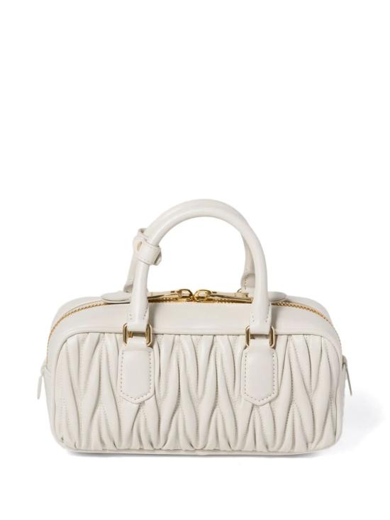 26FW 미우미우 아르카디 로고 토트백 5BB142VOON AN88 F0009 BIANCO - MIU MIU