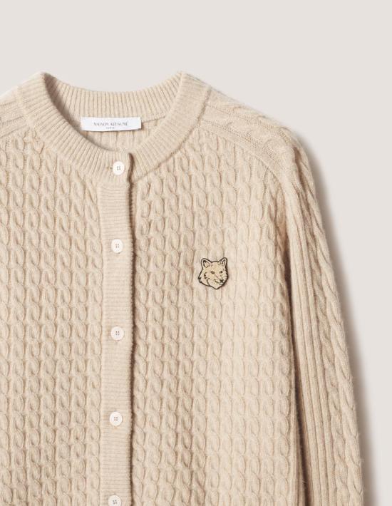 26FW 메종키츠네 가디건 MRWKC04KT1221 0548 MOON BEIGE DOM - MAISON KITSUNE
