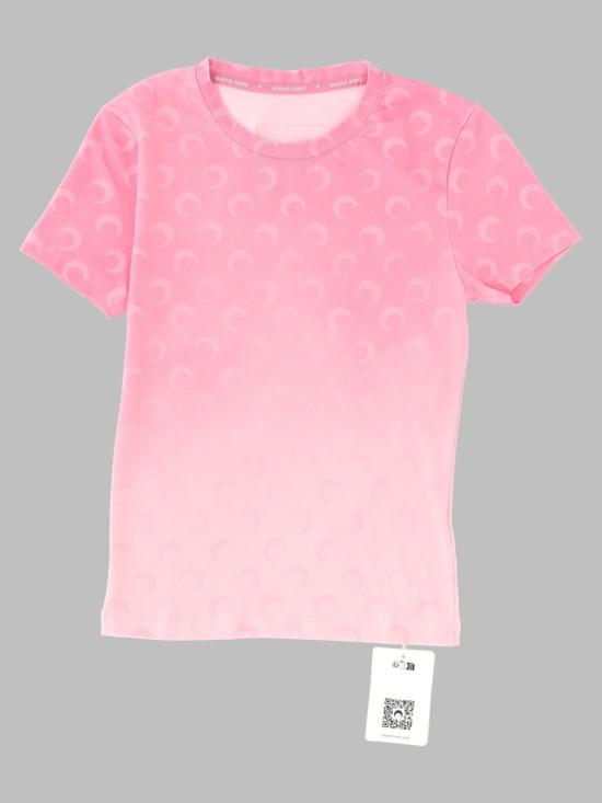 26FW 마린세르 문 로고 저지 베이비핏 티셔츠 WTT012A CJER0114PK09 PINK