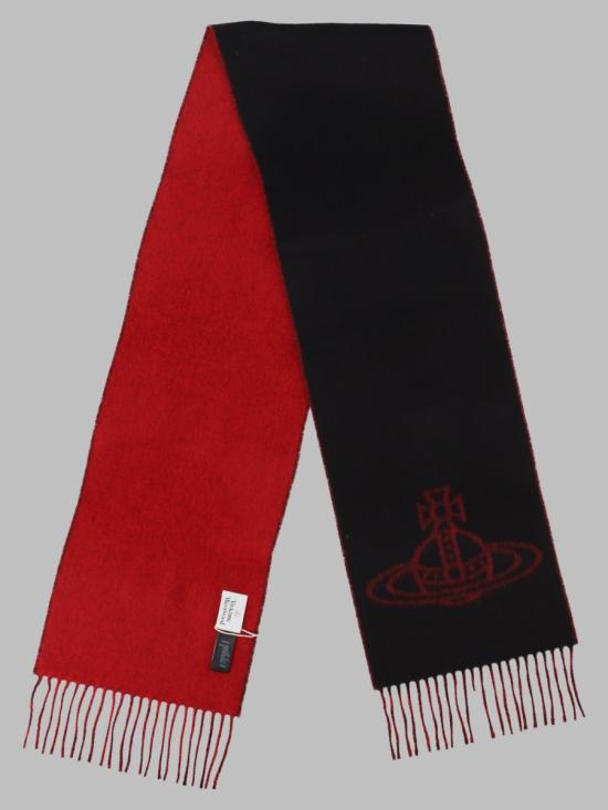 26FW 비비안웨스트우드 싱글 ORB 더블 페이스 머플러 81030006 W01MKN401 BLACK - VIVIENNE WESTWOOD