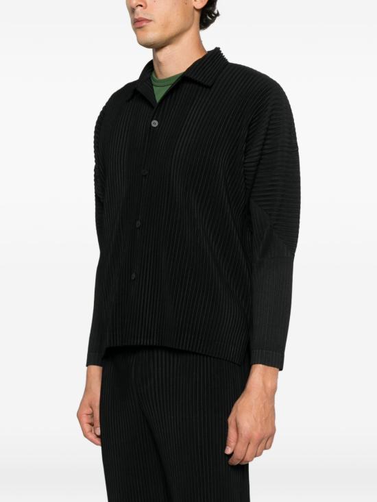 26FW 옴므 플리세 이세이 미야케 폴로 티셔츠 HP68JJ101 15 BLACK - HOMME PLISSE' ISSEY MIYAKE