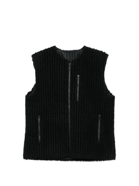26FW 옴므 플리세 이세이 미야케 니트 베스트 HP68JE145 15 BLACK