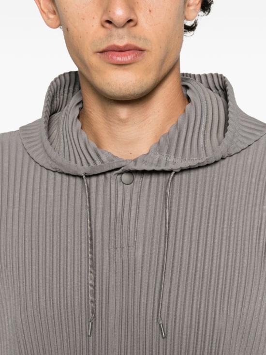 26FW 옴므 플리세 이세이 미야케 후드 티셔츠 HP68JK102 18 GREY - HOMME PLISSE' ISSEY MIYAKE