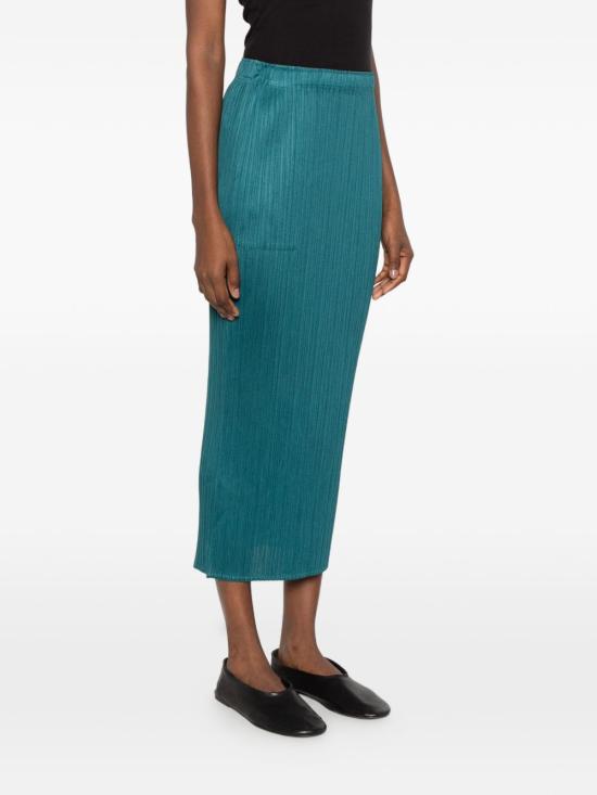 26FW 플리츠플리즈 미디 스커트 PP68JG146 64 PETROL BLUE - PLEATS PLEASE