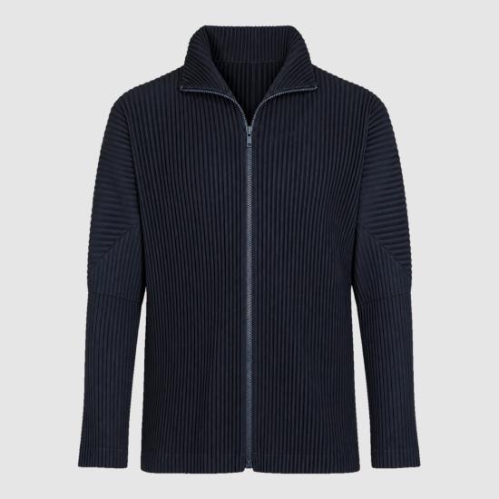 26FW 옴므 플리세 이세이 미야케 긴팔 티셔츠 HP69JL540 75 NAVY
