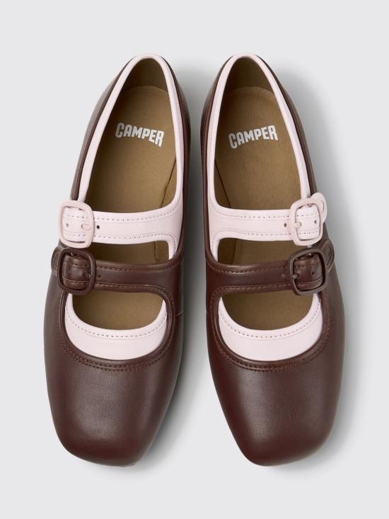 26FW 캠퍼 플랫 슈즈 K201952 003 CASI MYRA 0 Brown - CAMPER