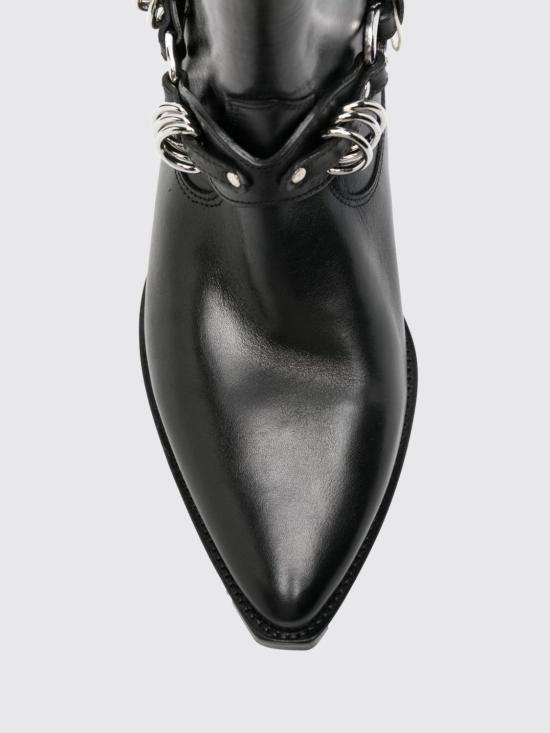 26FW 이자벨마랑 듀에르토 레더 카우보이 웨스턴 앵클 부츠 BO0003FFD4A16S 01BK Black - ISABEL MARANT