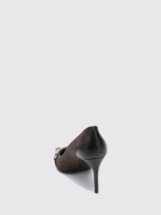 26FW 구찌 도나 GG 캔버스 홀스빗 펌프스 A009YE9SF10 2151 Brown - GUCCI