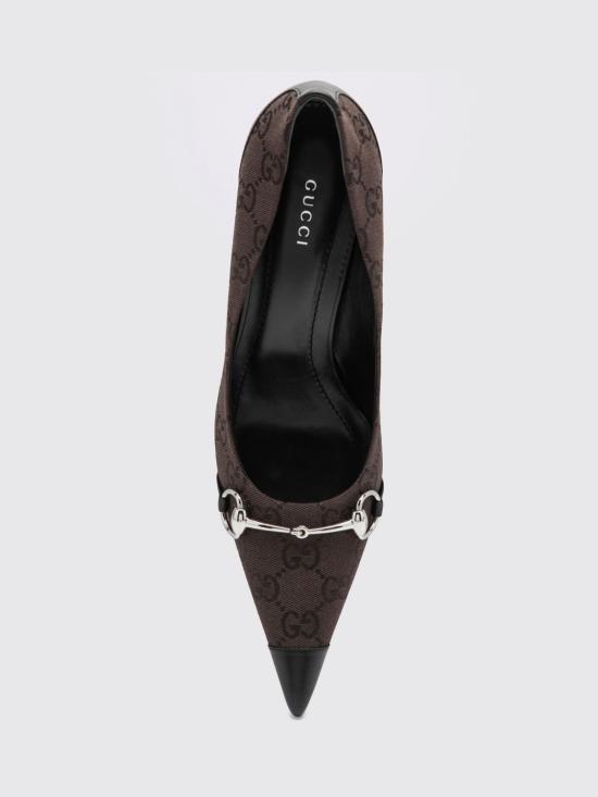 26FW 구찌 도나 GG 캔버스 홀스빗 펌프스 A009YE9SF10 2151 Brown - GUCCI