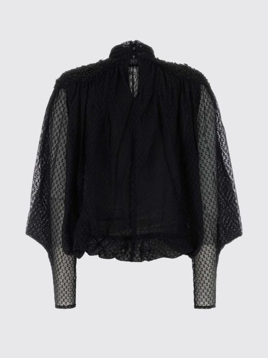 26FW 이자벨마랑 오에스테 자수 플루메티스 레이스 블라우스 HT0987FAD4J18I 01BK Black - ISABEL MARANT