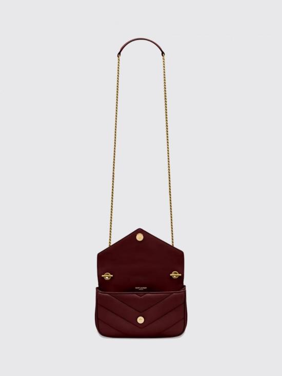 26FW 생로랑 루루 미니 램스킨 821749AAEAX 6197 Burgundy - SAINT LAURENT