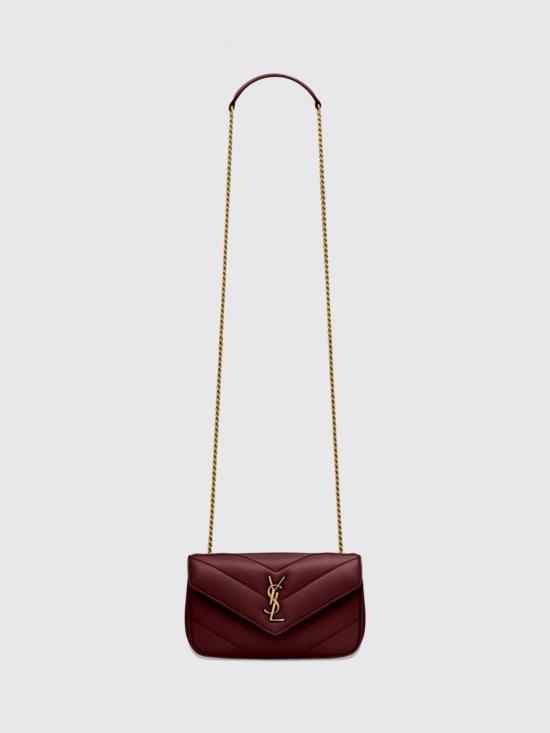 26FW 생로랑 루루 미니 램스킨 821749AAEAX 6197 Burgundy