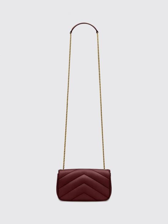 26FW 생로랑 루루 미니 램스킨 821749AAEAX 6197 Burgundy - SAINT LAURENT