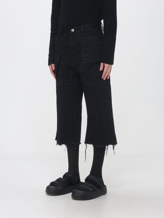 26FW 릭 오웬스 카고 볼란 컷오프 팬츠 RR02F4300HDK 09 Black - RICK OWENS
