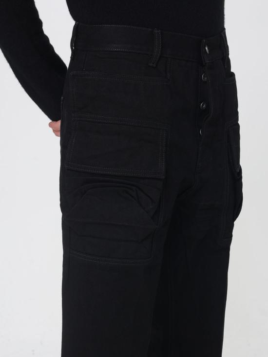 26FW 릭 오웬스 카고 볼란 컷오프 팬츠 RR02F4300HDK 09 Black - RICK OWENS