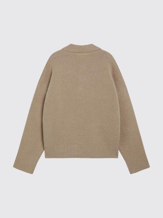 26FW 아미 ADC 알파카 폴로 스웨터 UPL408UKN0135 A278 Beige - AMI
