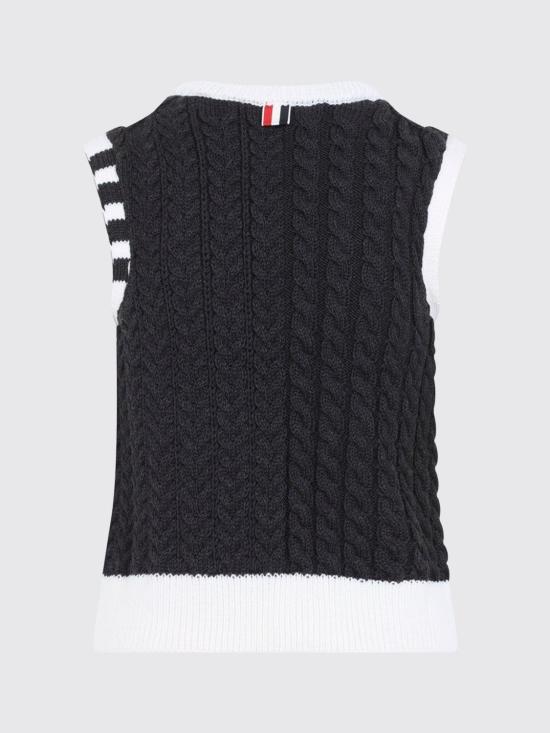 26FW 톰브라운 베스트 FKV237AY1024 025 Grey - THOM BROWNE