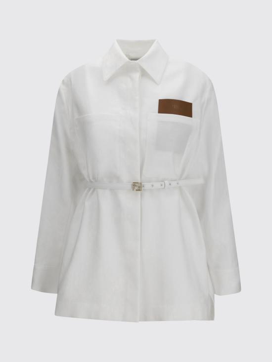 26FW 펜디 셔츠 FJ7745AWAI F0ZNM White - FENDI