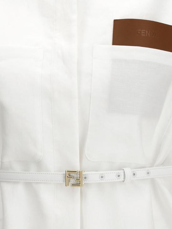 26FW 펜디 셔츠 FJ7745AWAI F0ZNM White - FENDI