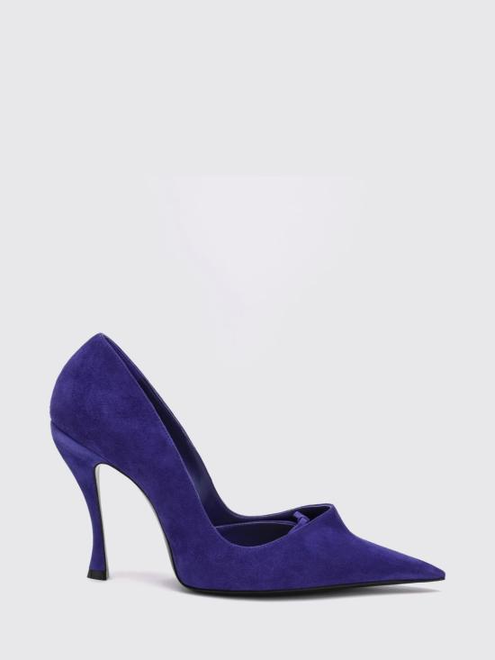26FW 발렌시아가 블룸 스웨이드 펌프스 A008N4WCB30 4050 Violet