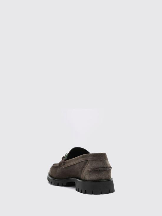 26FW 구찌 실크 홀스빗 스웨이드 로퍼 A006EGAAG9T 2052 Dark - GUCCI