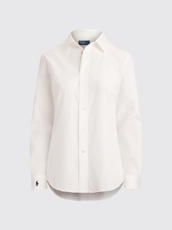 26FW 폴로 랄프로렌 포니로고 코튼 셔츠 211941509 100 White - POLO RALPH LAUREN