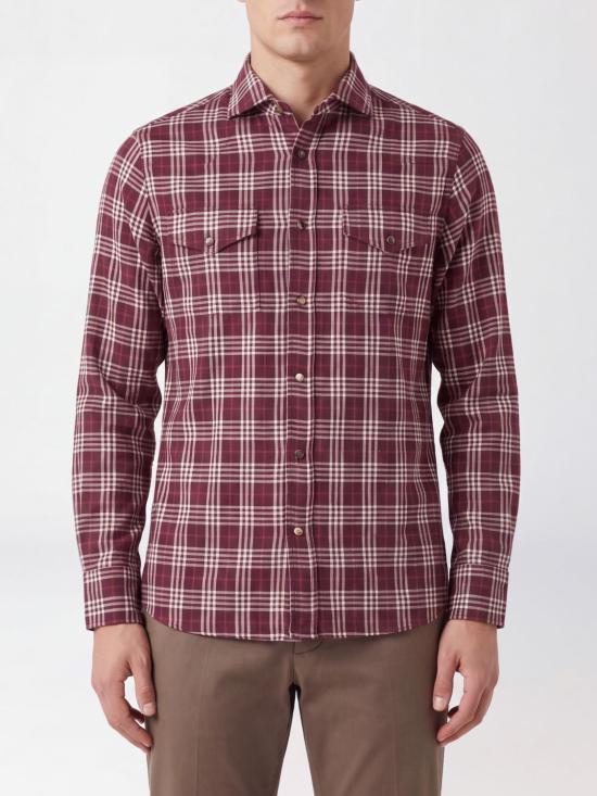 26FW 브루넬로 쿠치넬리 셔츠 MY6554008 C037 Plum