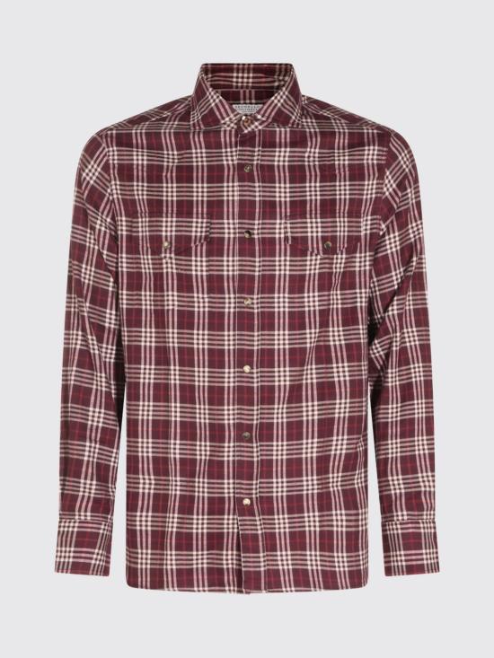 26FW 브루넬로 쿠치넬리 셔츠 MY6554008 C037 Plum - BRUNELLO CUCINELLI