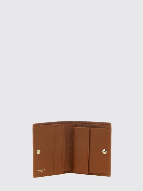 26FW 살바토레 페라가모 간치니 컴팩트 월렛 789857 Brown - SALVATORE FERRAGAMO