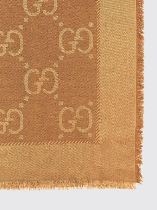 26FW 구찌 GG 자카드 실크 울 숄 6636713GC43 9800 Beige - GUCCI