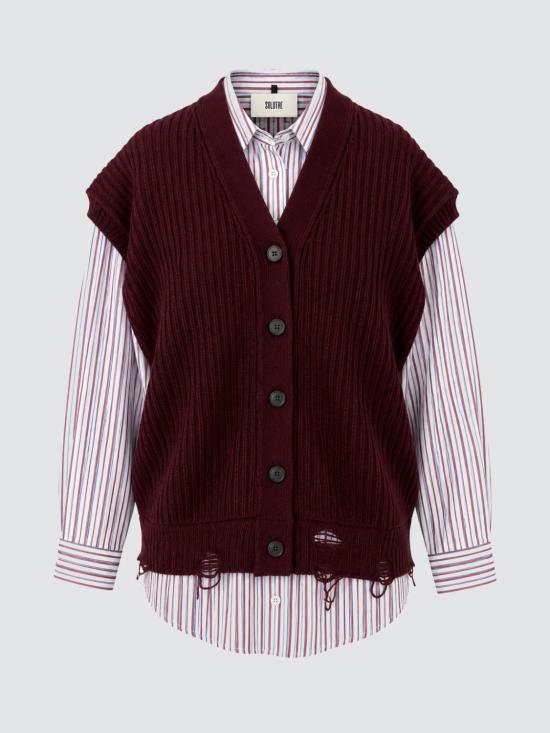 26FW 솔로트레 베스트 M3AC0016 ACU39S Burgundy - SOLOTRE