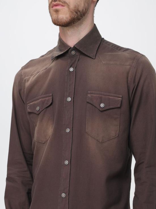26FW 사르토리오 셔츠 SCC0001SH4736 05 Brown - SARTORIO