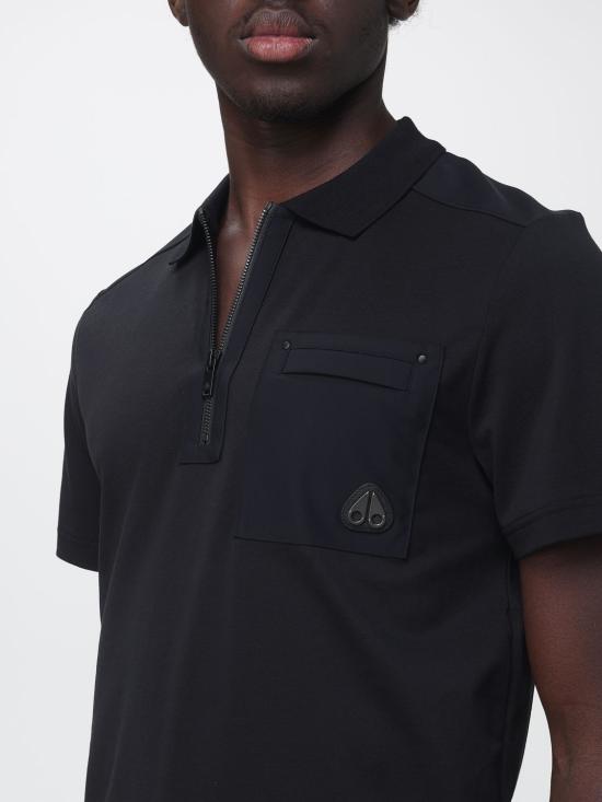 26FW 무스너클 폴로 티셔츠 M15MT755 292 Black - MOOSE KNUCKLES
