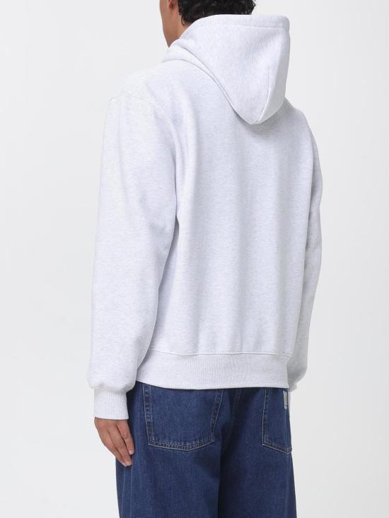 26FW 칼하트 WIP 로고 후드 티셔츠 I030547 3Z5XX Grey - CARHARTT WIP